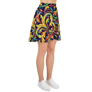 Skater Skirt Vibrant Designer Short Circle Flare Skirt