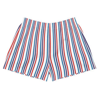 Shorts Athletic Unisex Fit Striped Red Purple Blue White Sport Shorts