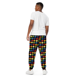 Track Pants Be Happy Smile Rainbow Black Unisex Athletic Pants