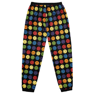 Track Pants Be Happy Smile Rainbow Black Unisex Athletic Pants