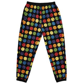 Track Pants Be Happy Smile Rainbow Black Unisex Athletic Pants