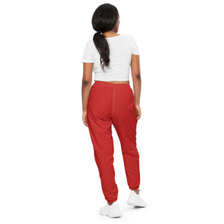 Track Pants Red Unisex Athletic Pants