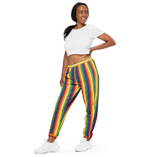 Track Pants Rainbow Stripe Unisex Athletic Pants