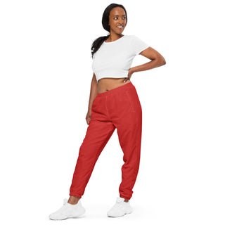 Track Pants Red Unisex Athletic Pants