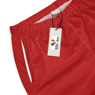 Track Pants Red Unisex Athletic Pants