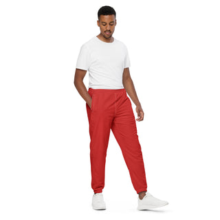 Track Pants Red Unisex Athletic Pants