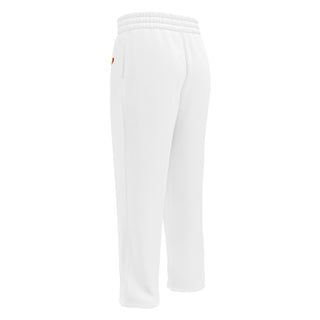 White Wide-Leg Joggers by Ellen Jean