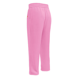 Breast Cancer Awareness Pink Ribbon Wide-Leg Joggers by Ellen Jean