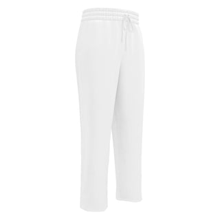 White Wide-Leg Joggers by Ellen Jean