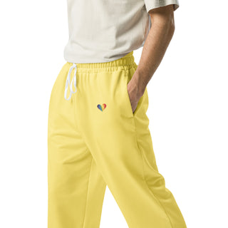 Yellow Wide-Leg Joggers by Ellen Jean