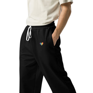 Joggers Wide Leg Black Unisex Relaxed Fit Jogging Pants