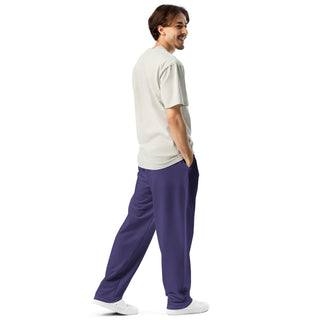 Joggers Wide Leg Purple Unisex Relaxed Fit Jogging Pants