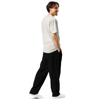 Joggers Wide Leg Black Unisex Relaxed Fit Jogging Pants