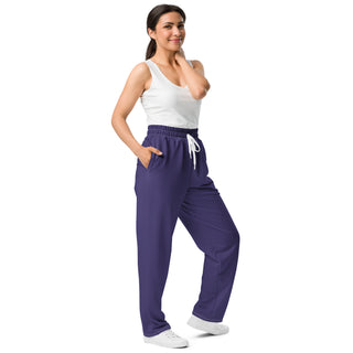 Joggers Wide Leg Purple Unisex Relaxed Fit Jogging Pants