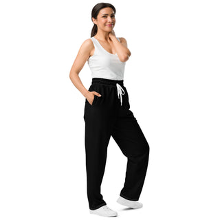 Joggers Wide Leg Black Unisex Relaxed Fit Jogging Pants