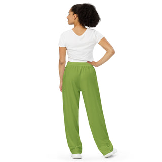 Green Loungewear Wide Leg Pants by Ellen Jean