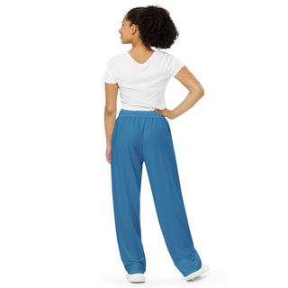 Blue Loungewear Wide Leg Pants by Ellen Jean