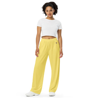 Yellow Loungewear Wide Leg Pants by Ellen Jean