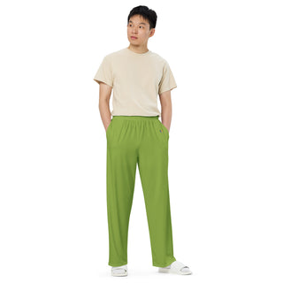 Green Loungewear Wide Leg Pants by Ellen Jean