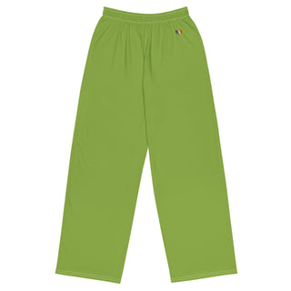 Green Loungewear Wide Leg Pants by Ellen Jean