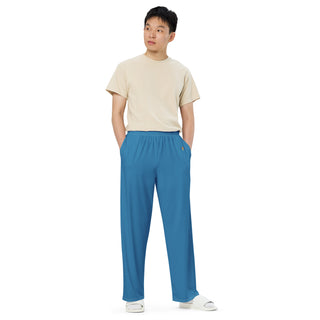 Blue Loungewear Wide Leg Pants by Ellen Jean