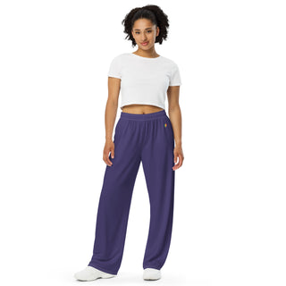 Purple Loungewear Wide Leg Pants by Ellen Jean