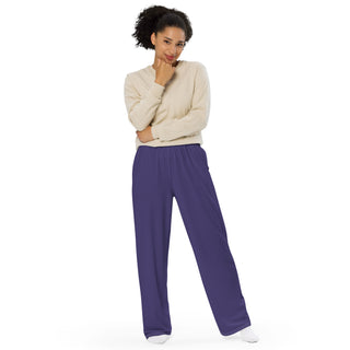 Purple Loungewear Wide Leg Pants by Ellen Jean