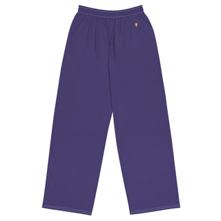 Purple Loungewear Wide Leg Pants by Ellen Jean