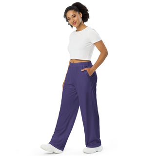 Purple Loungewear Wide Leg Pants by Ellen Jean