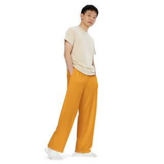 Orange Loungewear Wide Leg Pants by Ellen Jean