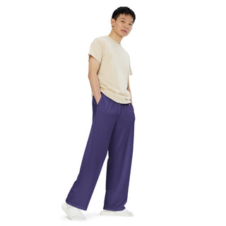 Purple Loungewear Wide Leg Pants by Ellen Jean