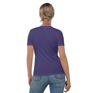 Womens Shirt Purple Casual Short Sleeve Tees Top