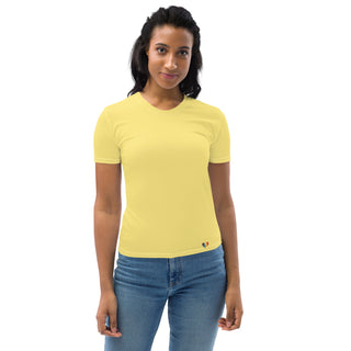 Womens Shirt Yellow Casual Short Sleeve Tees Top