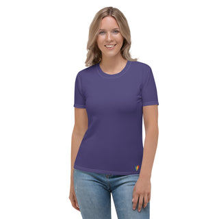 Womens Shirt Purple Casual Short Sleeve Tees Top