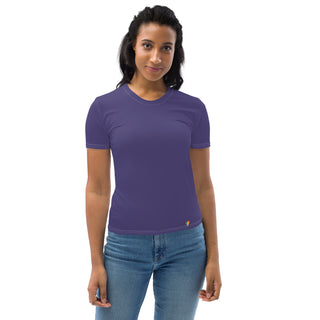 Womens Shirt Purple Casual Short Sleeve Tees Top