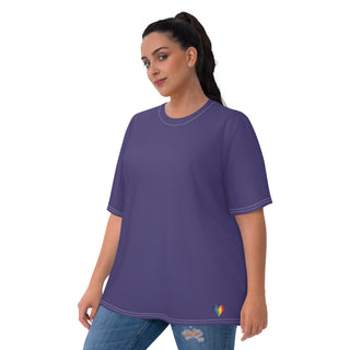 Womens Shirt Purple Casual Short Sleeve Tees Top