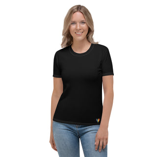 Womens Shirt Black Casual Short Sleeve Tees Top