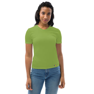 Womens Shirt Green Casual Short Sleeve Tees Top