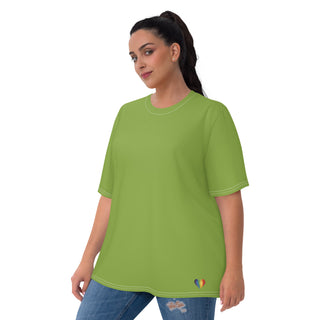 Womens Shirt Green Casual Short Sleeve Tees Top