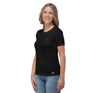 Womens Shirt Black Casual Short Sleeve Tees Top