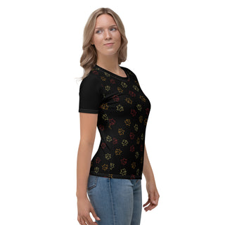 Womens Shirt Casual Short Sleeve Tees Black Fall Top