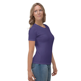 Womens Shirt Purple Casual Short Sleeve Tees Top