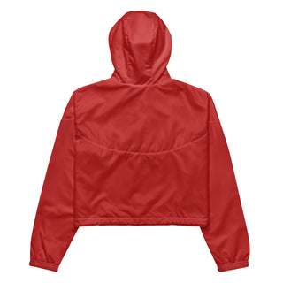 Windbreaker Water Resistant Breathable Hood and Pocket Cropped Red Jacket Windbreaker