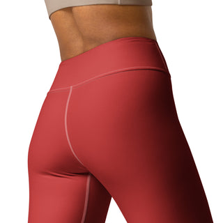 Yoga Leggings Red Athletic Soft and Stretchy Yoga Pants