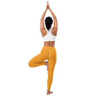 Yoga Leggings Orange Athletic Soft and Stretchy Yoga Pants