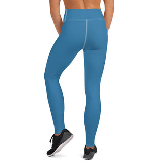 Yoga Leggings Blue Athletic Soft and Stretchy Yoga Pants