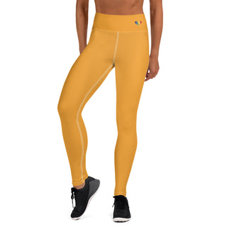 Yoga Leggings Orange Athletic Soft and Stretchy Yoga Pants