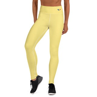 Yoga Leggings Yellow Athletic Soft and Stretchy Yoga Pants