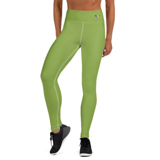 Yoga Leggings Green Athletic Soft and Stretchy Yoga Pants