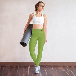 Yoga Leggings Green Athletic Soft and Stretchy Yoga Pants